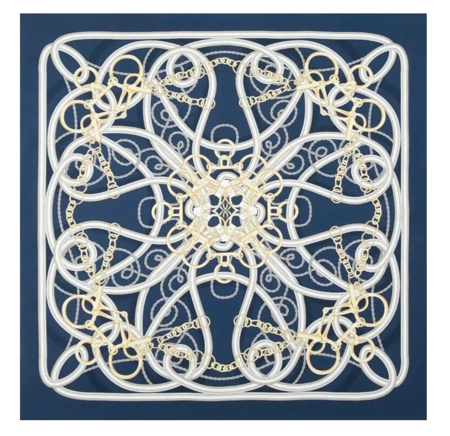 Arabesques — Nuit silk scarf