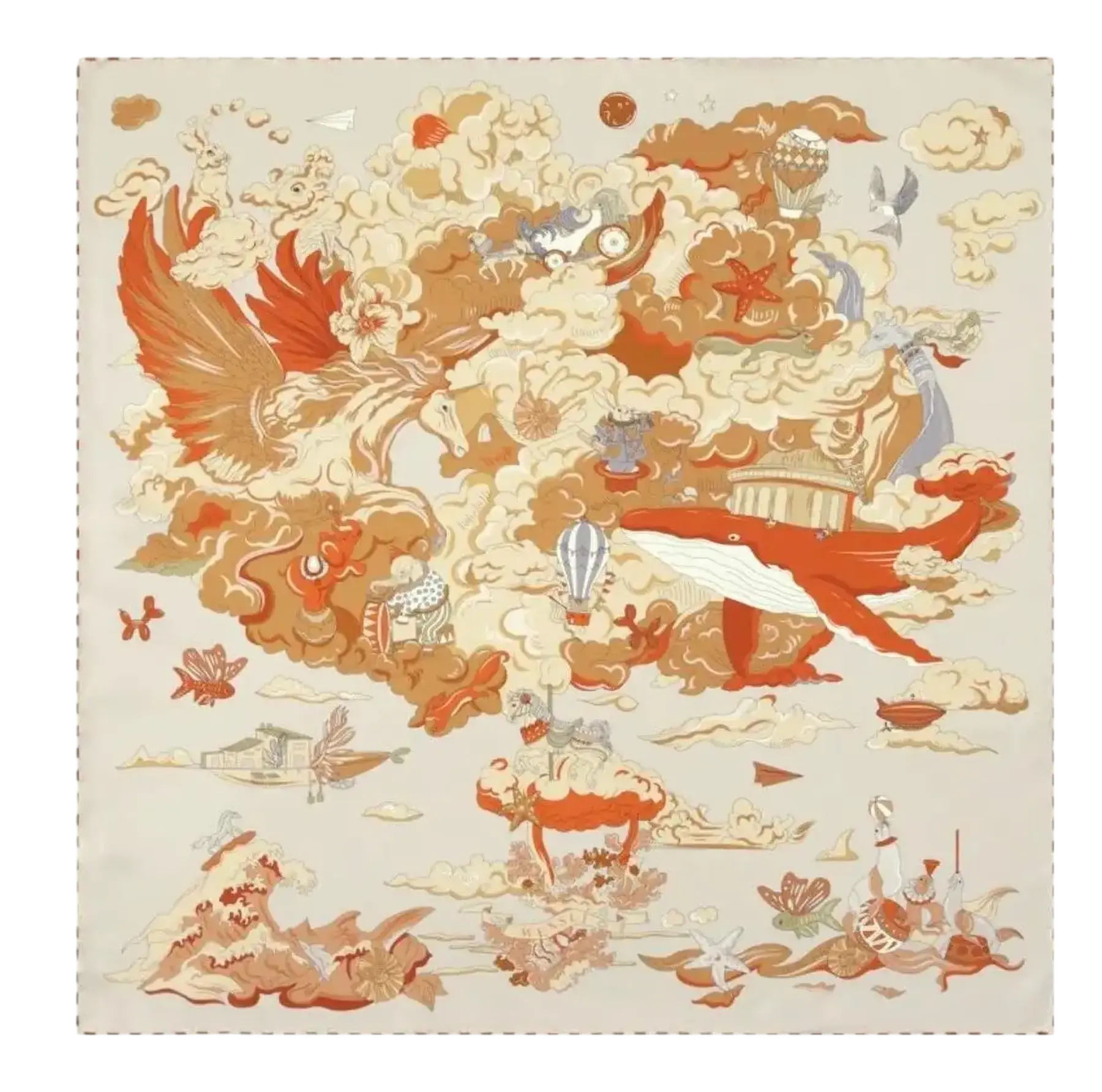 Le Phénix silk scarf