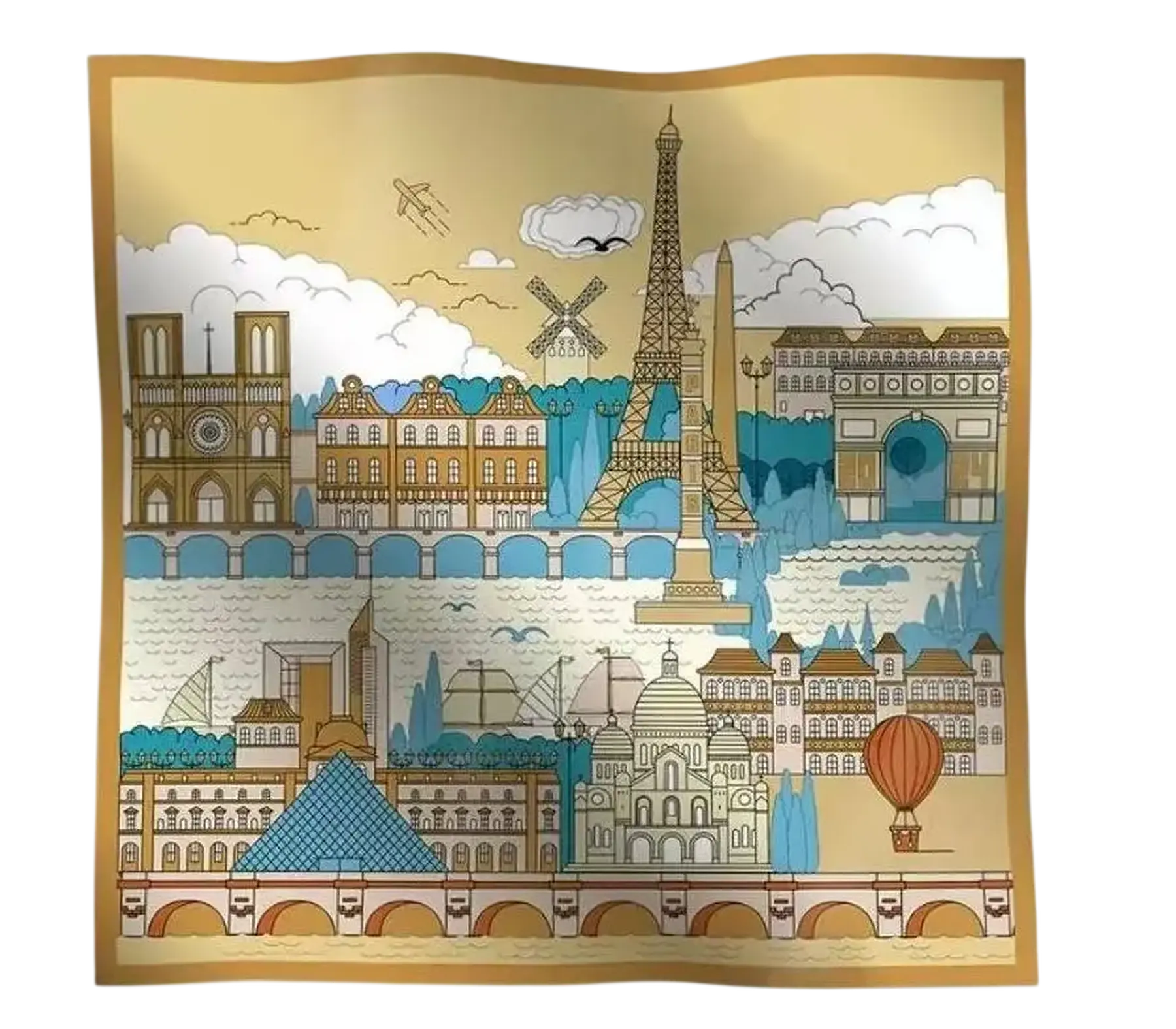Mémoire de Paris silk scarf
